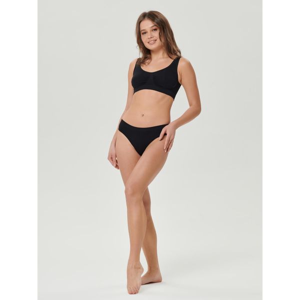 Трусики бесшовные из микрофибры черные Brasiliana Pompea р.L/XL фото №9
