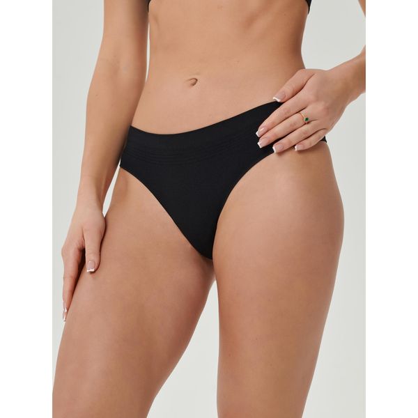 Трусики бесшовные из микрофибры черные Brasiliana Pompea р.L/XL фото №8