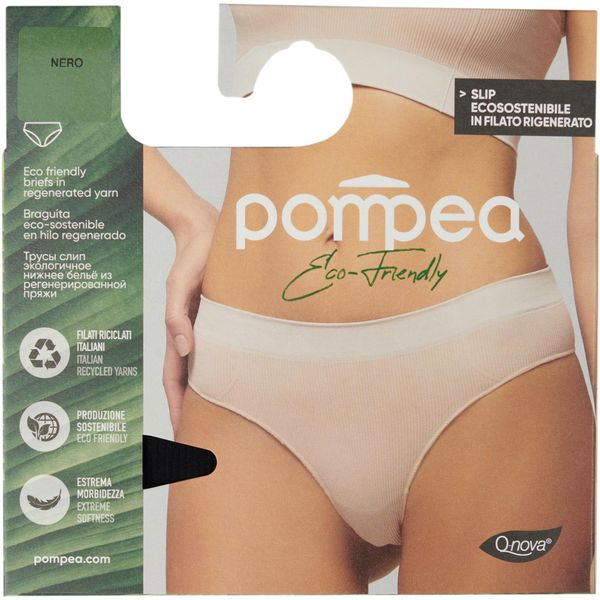 Трусики-слип черные Q-Nova Nylon 6.6 Eco Friendly Pompea р.S/M фото №4