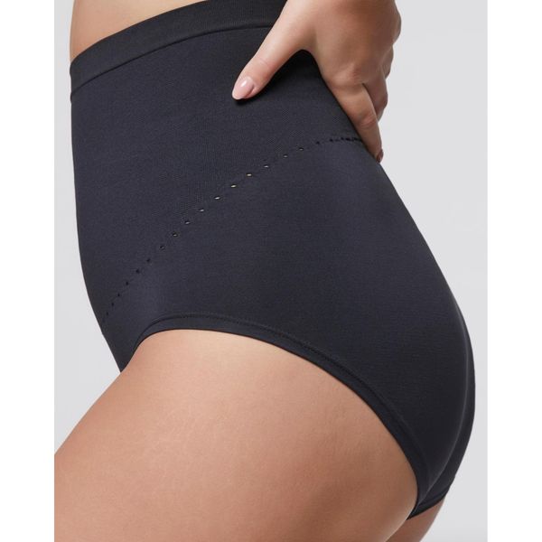 Трусы-слип с высокой талией из микрофибры для больших размеров черные Comfort Pompea р.XL фото №9