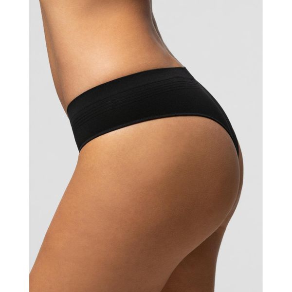Трусики бесшовные из микрофибры черные Brasiliana Pompea р.L/XL фото №3