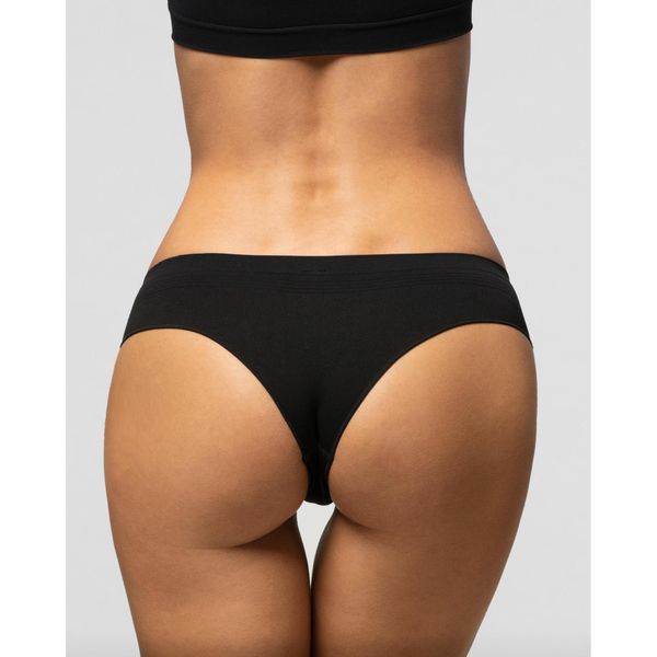 Трусики бесшовные из микрофибры черные Brasiliana Pompea р.L/XL фото №2