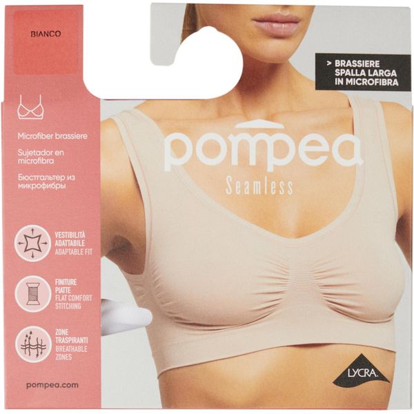 Бюстгальтер бесшовный из микрофибры белый Brassiere SL Pompea р.L/XL фото №3