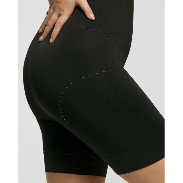 Шорты с высокой талией из микрофибры для больших размеров черные Guaina Comfort Pompea р.XXL фото №7