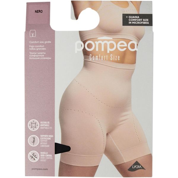 Шорты с высокой талией из микрофибры для больших размеров черные Guaina Comfort Pompea р.L фото №7
