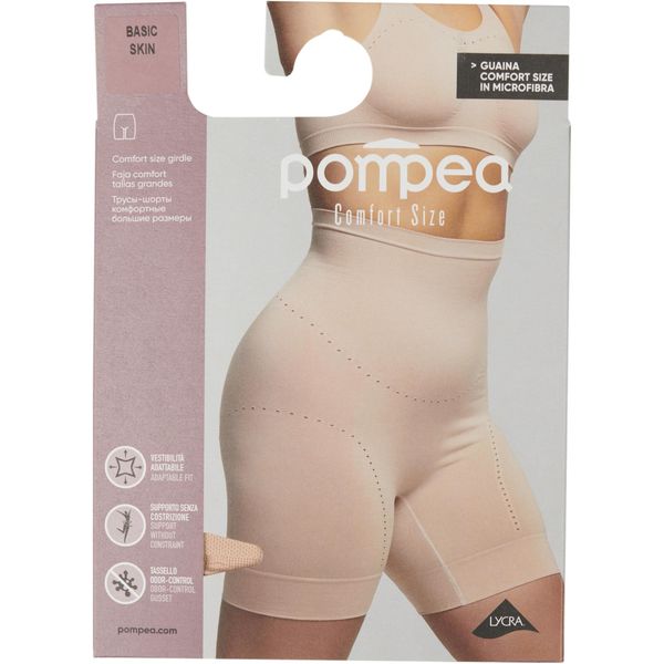 Шорты с высокой талией из микрофибры для больших размеров телесные Guaina Comfort Pompea р.XXXL фото №5