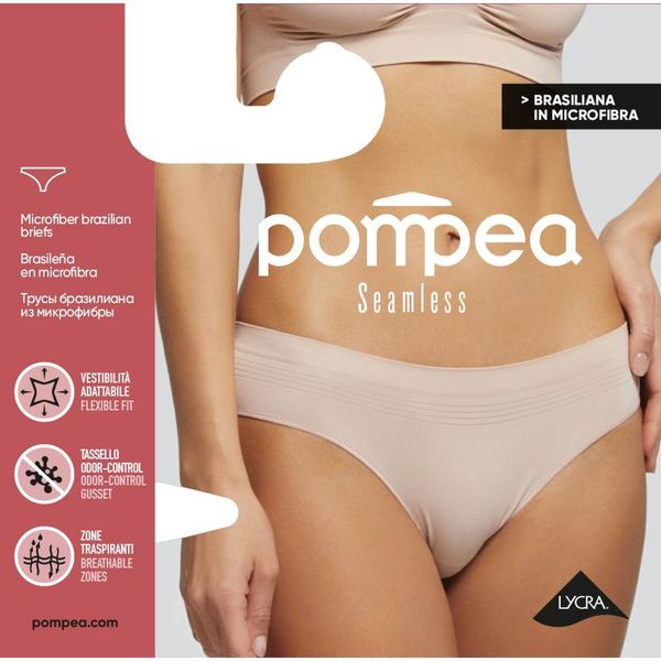 Трусики бесшовные из микрофибры белые Brasiliana Pompea р.L/XL