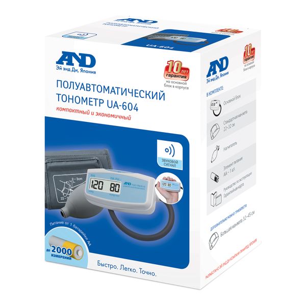 Тонометр полуавтоматический UA-604 A&D/Эй энд Ди фото №3