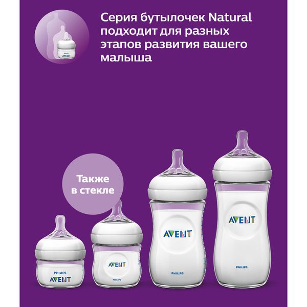 Бутылочка с силиконовой соской из полипропилена Philips Avent 260мл (SCF033/17) фото №2