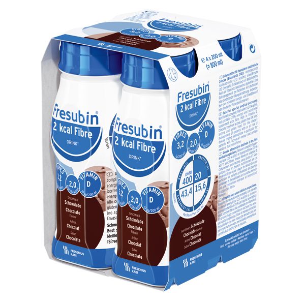Напиток с пищевыми волокнами вкус шоколада 2ккал Fresubin/Фрезубин бут. 200мл 4шт фото №4