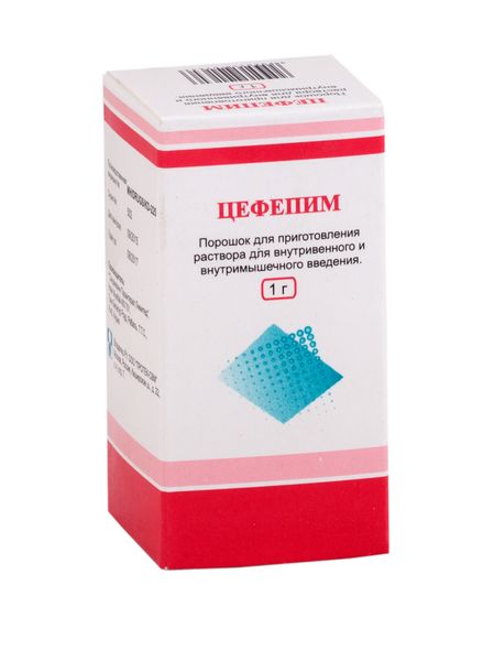 Цефепим порошок для приг. раствора для в/в и в/м введ. 1000мг