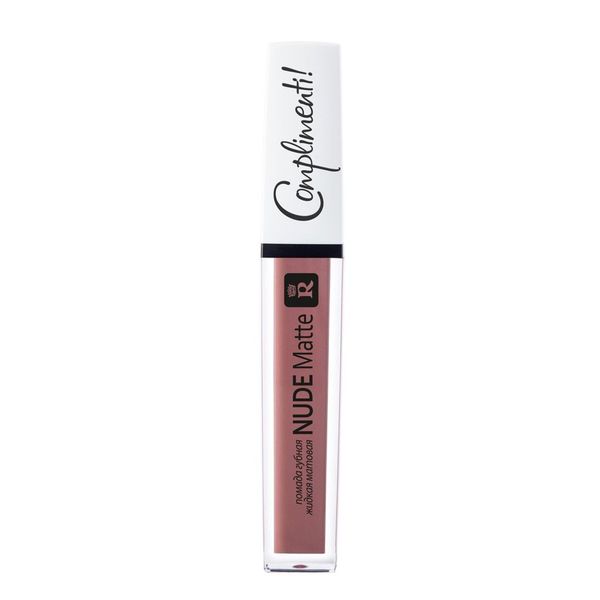 Помада губная жидкая матовая Nude Matte Complimenti Relouis 4,5г тон 14 Нейтральный розовый