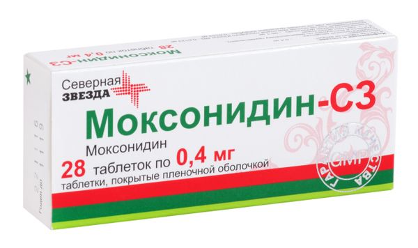 Моксонидин-СЗ таблетки п/о плен. 0,4мг 28шт