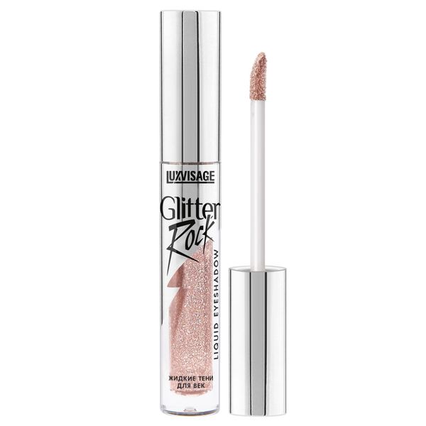 Тени для век жидкие Glitter Rock Luxvisage 3мл тон 303 Pink Quartz