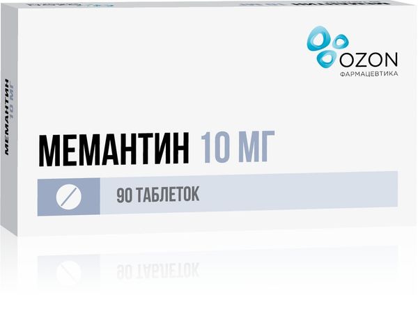 Мемантин таблетки п/о плен. 10мг 90шт