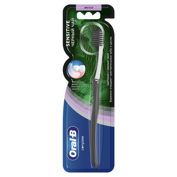 Зубная щетка Oral-B Sensitive Черный Чай Мягкая, 1 шт.
