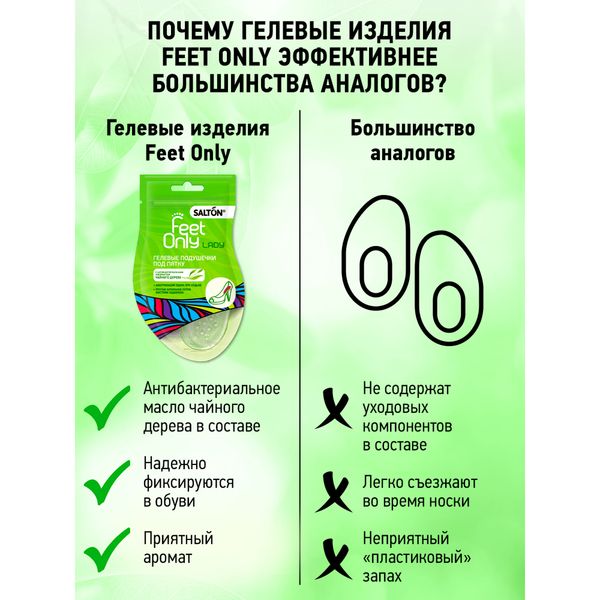 Подушечки гелевые под пятку Feet Only Lady Salton/Салтон 1 пара фото №2