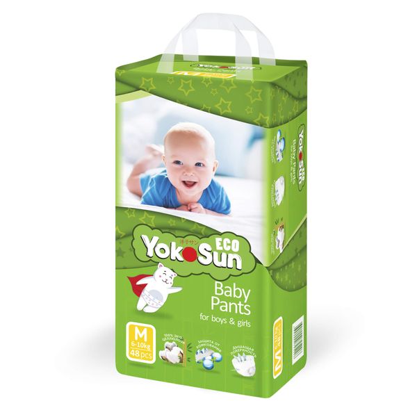 Подгузники-трусики детские Eco YokoSun 6-10кг 48шт р.M