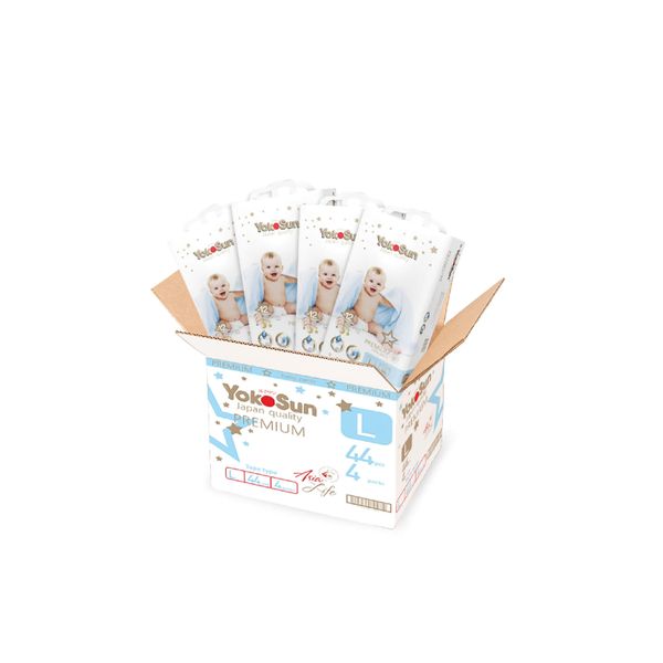 Подгузники-трусики детские Premium MegaBox YokoSun 9-14кг 176шт р.L