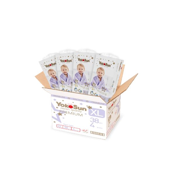 Подгузники-трусики детские Premium MegaBox YokoSun 12-20кг 152шт р.XL