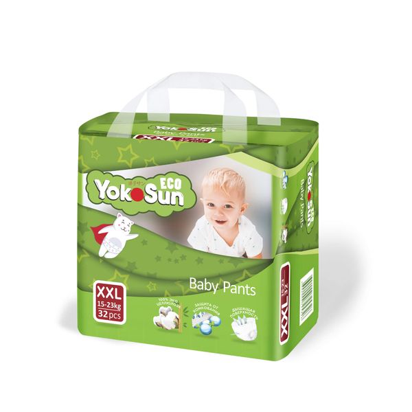 Подгузники-трусики детские Eco YokoSun 15-23кг 32шт р.XXL