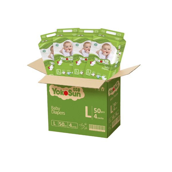Подгузники детские Eco Megabox YokoSun 9-14кг 200шт р.L