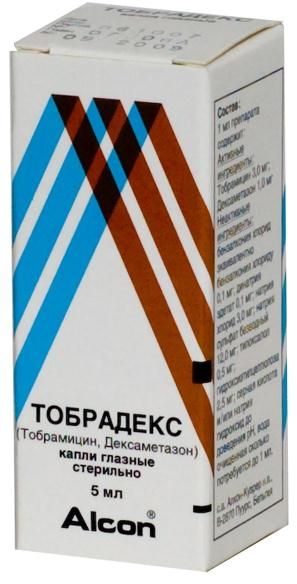Тобрадекс капли глазные 1мг/мл+3мг/мл 5мл