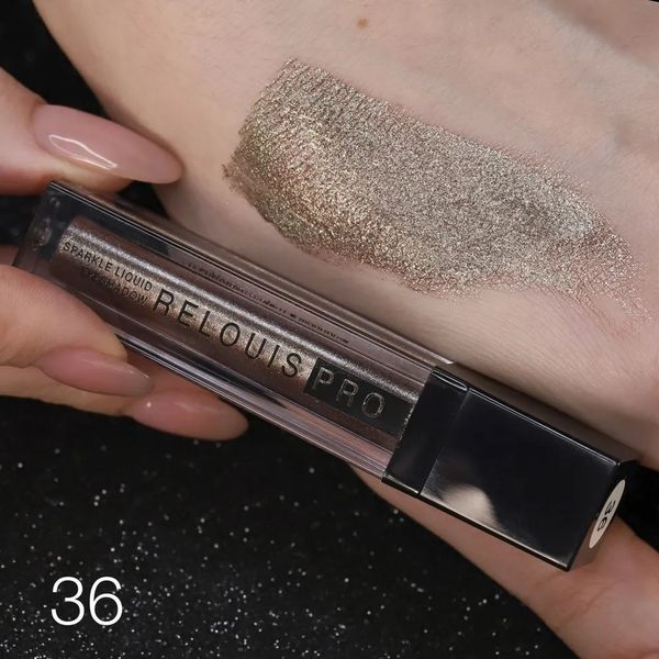 Тени для век жидкие сияющие Pro sparkle Relouis 4,7г тон 36 Brilliant evening фото №2