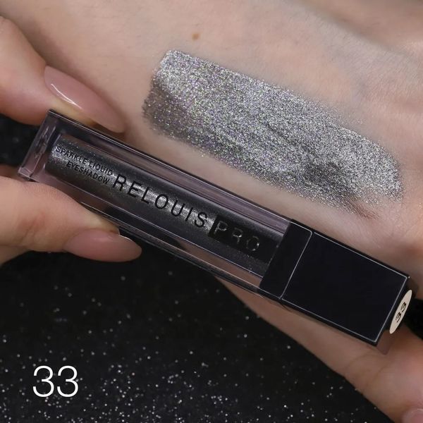 Тени для век жидкие сияющие Pro sparkle Relouis 4,7г тон 33 Holographic фото №4