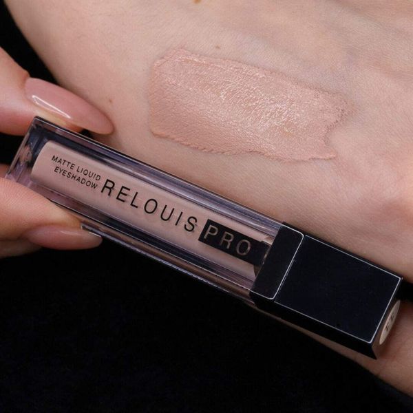 Тени для век жидкие матовые Pro matte Relouis 4,5г Relouis тон 11 Powder nude фото №4