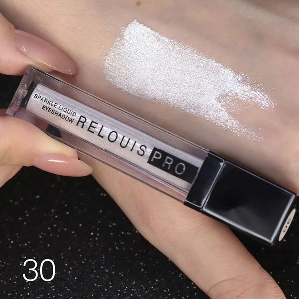 Тени для век жидкие сияющие Pro sparkle Relouis 4,7г тон 30 Diamond crush фото №4