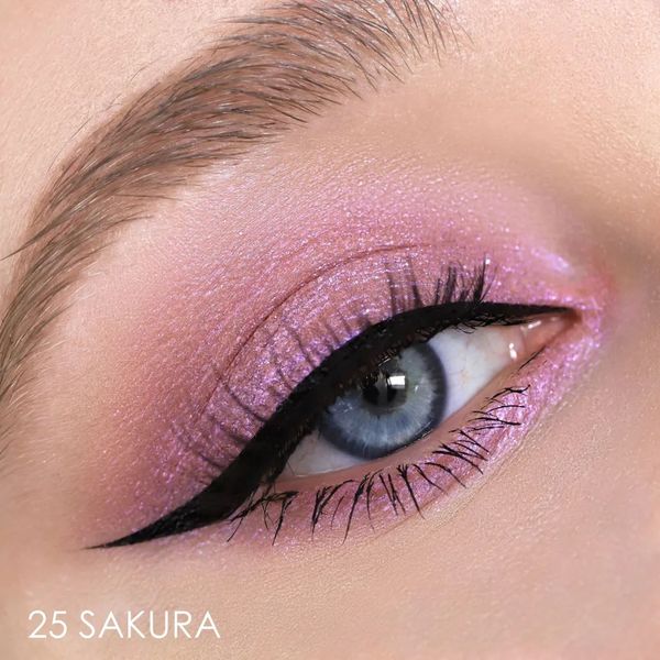 Тени для век жидкие сатиновые Pro satin Relouis 4,7г тон 25 Sakura фото №3