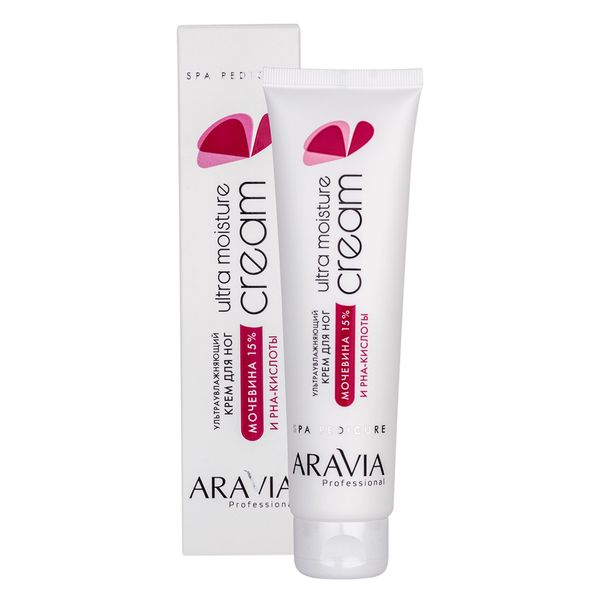 Крем для ног ультраувлажняющий с мочевиной 15% и Pha-кислотами Aravia Professional/Аравия 100мл