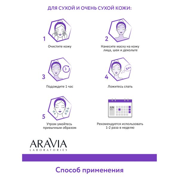 Маска ночная восстанавливающая Night Aravia Laboratories 150мл фото №9