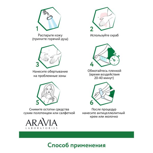 Обертывание антицеллюлитное с глиной и морскими водорослями Shaping Mask Aravia Laboratories 300мл фото №3