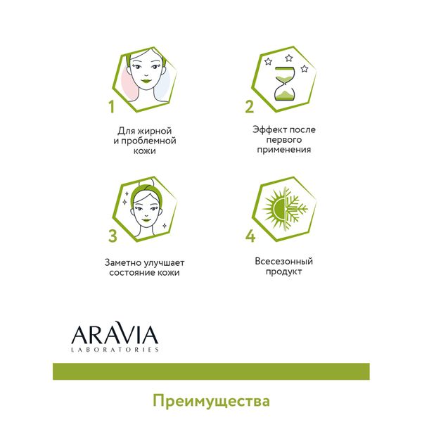 Маска хлорофилл-каротиновая Anti-Acne Active Aravia Laboratories 150мл фото №5