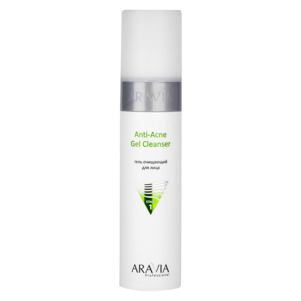 Гель очищающий для жирной и проблемной кожи лица Anti-Acne Gel Cleanser Aravia Professional/Аравия 250мл