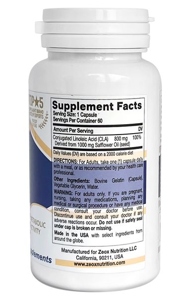 Линолевая кислота коньюгированная Zeox Nutrition капсулы 60шт фото №2