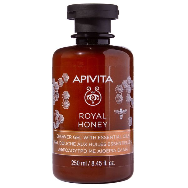 Гель для душа королевский мед с эфирными маслами Apivita/Апивита фл. 250мл