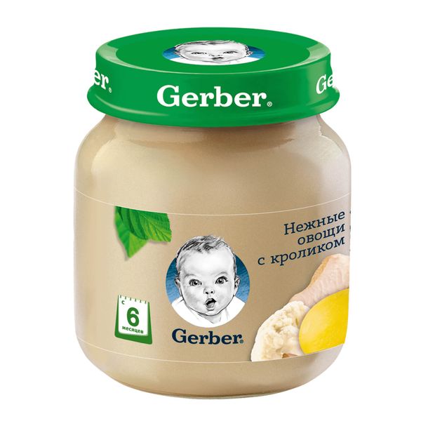 Пюре нежные овощи с кроликом Gerber/Гербер 130 г
