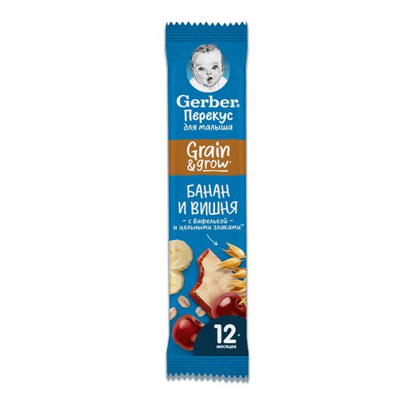 Батончик банан и вишня Gerber/Гербер 25г