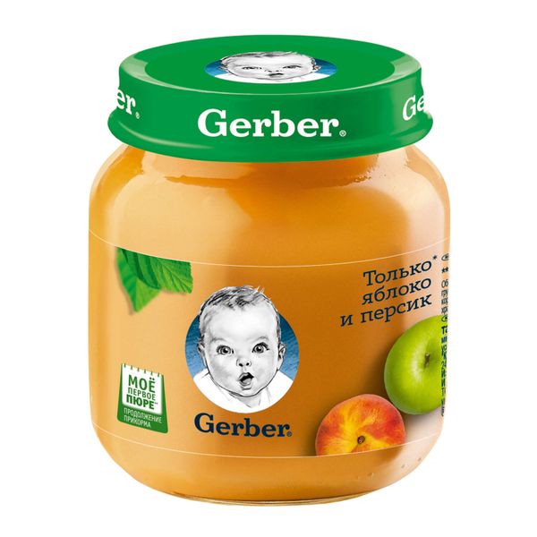 Пюре яблоко и персик Gerber/Гербер 130г