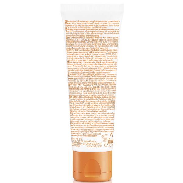 Уход для лица антивозрастной с антиоксидантами 3 в 1 SPF50 Capital Ideal Soleil Vichy/туба 50мл (MB055000) фото №4