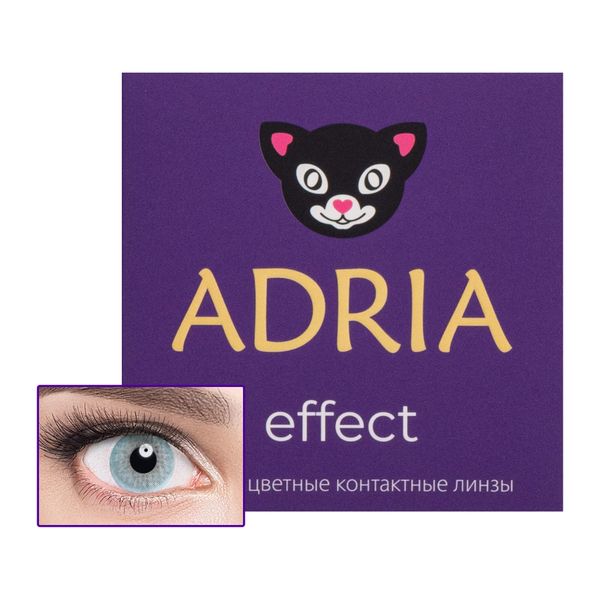 Линзы контактные цветные Adria/Адриа Effect color (8.6/-4.50) Topaz 2шт