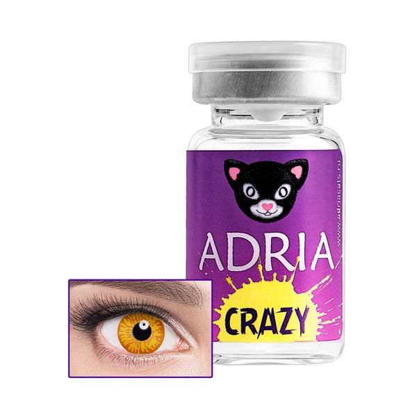 Линзы контактные цветные Adria/Адриа Crazy vial (8.6/-0.00) Eagle