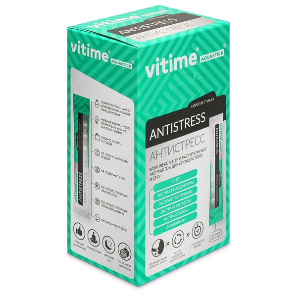 Антистресс ViTime/ВиТайм Aquastick жидкость саше-пакет 10мл 10шт фото №3