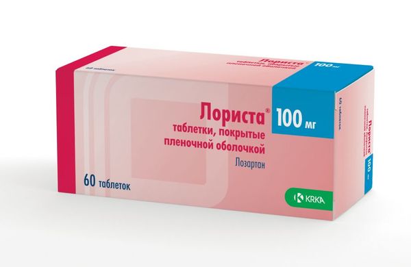 Лориста таблетки п/о плен. 100мг 60шт Лориста таблетки п/о плен. 100мг 60шт