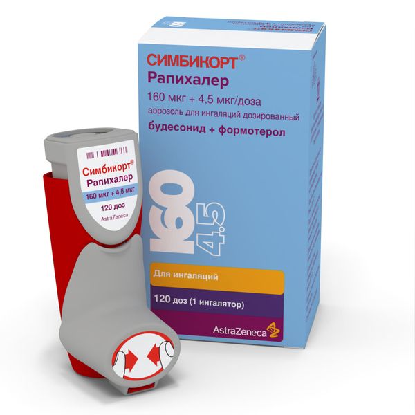 Симбикорт Рапихалер аэрозоль для ингаляций дозированный 160мкг+4,5мкг/доза 120доз фото №3