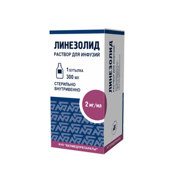 Линезолид раствор для инфузий бут. 2мг/мл 300мл