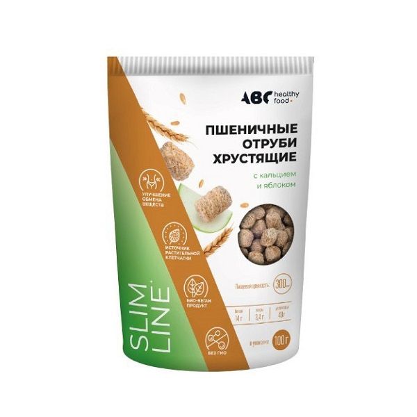 Отруби пшеничные хрустящие с кальцием и яблоком Лито ABC Healthy Food 100г Отруби пшеничные хрустящие с кальцием и яблоком Лито ABC Healthy Food 100г